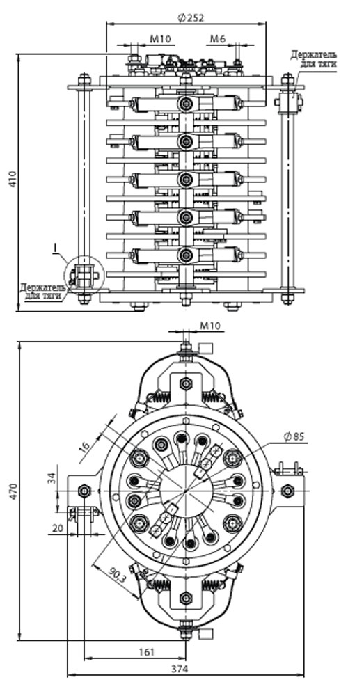 Размеры токоприемника К-5А