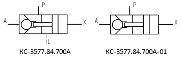 Схема графического обозначения клапанов КС-3577