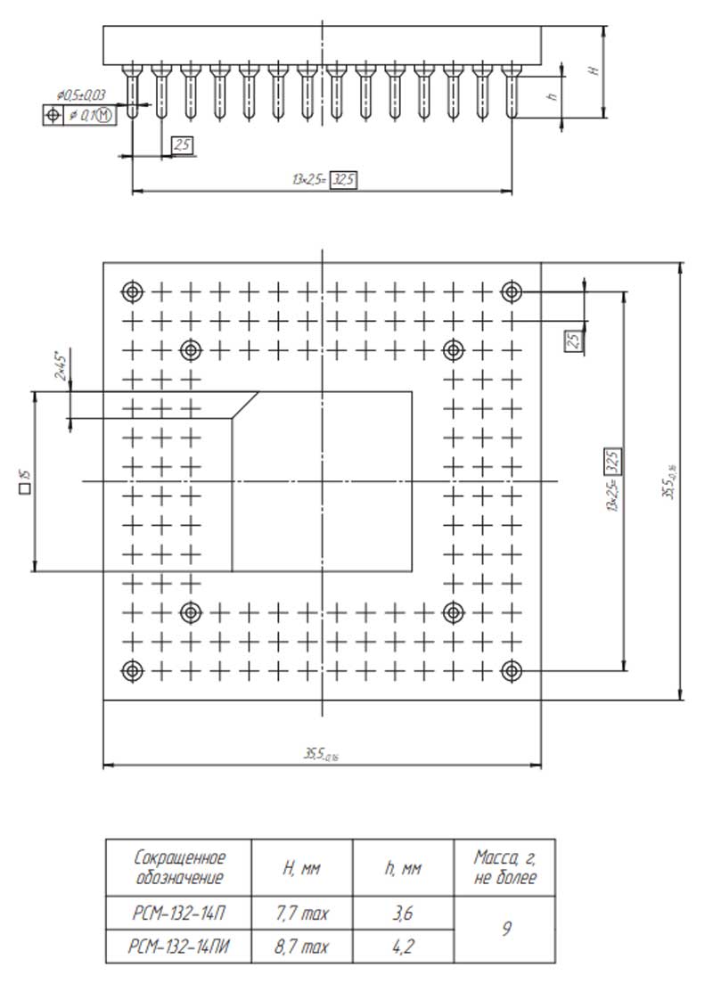 Размеры РСМ-123-14П