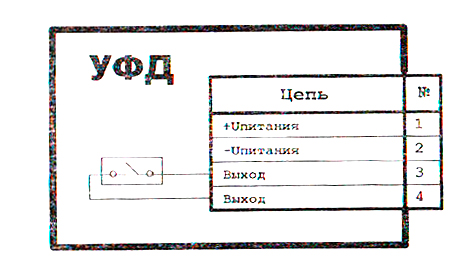 Схема подключения УФД