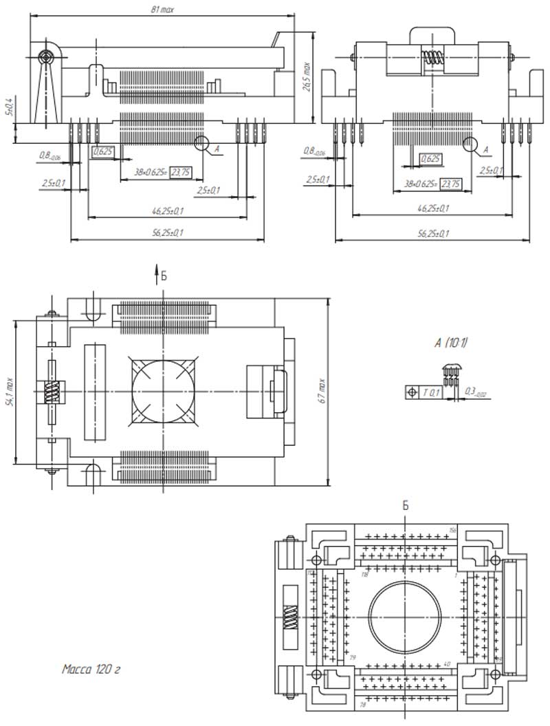 Схема габаритов  УК156-4С