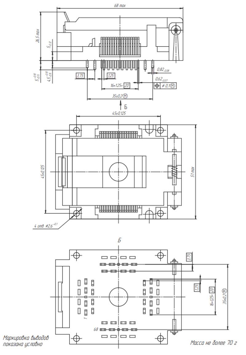 Схема габаритов УК68-4С