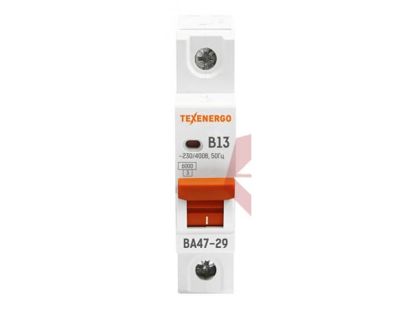 Автоматический выключатель ВА 4729 1п   13А   6кА Texenergo хар-ка B фото 2