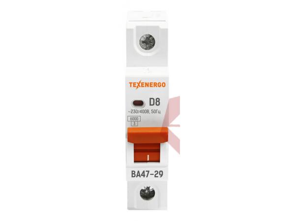 Автоматический выключатель ВА 4729 1п    8А    6кА Texenergo хар-ка D фото 2