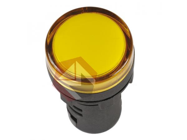 Лампа AD22DS(LED)матрица d22мм желтый 12В AC/DC  ИЭК фото 1