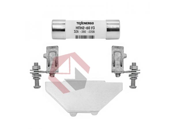 Предохранитель НПН-2-60, 32А в комплекте с контакт основанием и изолятором фото 1