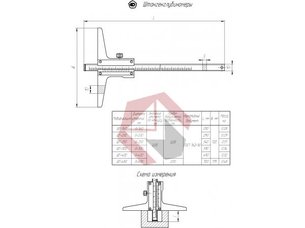 Штангенглубиномер ШГ-200 фото 1