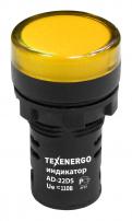 Арматура светосигнальная AD22DS(LED) 110В AC/DC d22  желтая    Texenergo фото