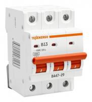 Автоматический выключатель ВА 4729 3п   13А   6кА Texenergo хар-ка B фото
