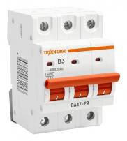 Автоматический выключатель ВА 4729 3п    3А    6кА Texenergo хар-ка B фото