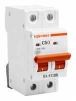 Автоматический выключатель ВА67-100 2п  50А  10кА Texenergo хар-ка C фото