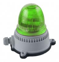 Сигнальный маяк зеленый OVOPG9FMT12240DA4, 12/240В AC/DC, лампа ксенон Ba15d, (постоянного свечения), IP65 фото