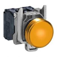 Светосигнальная арматура желтая со встроенным светодиодом 24В фото