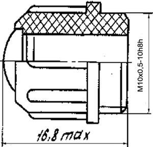 Рис.1. Габаритный чертеж колпачка КС-1