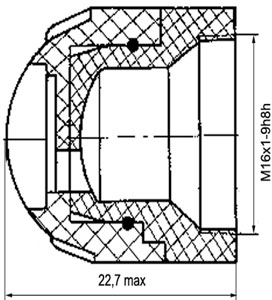 Рис.1. Габаритный чертеж колпачка КС-4