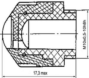 Рис.1. Габаритный чертеж колпачка КС-2