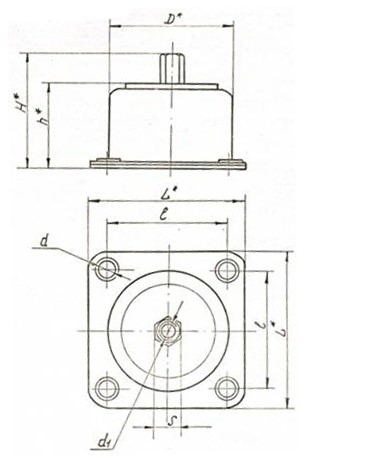 Рис.1. Чертеж амортизатора АД-2А