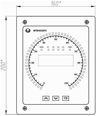 Рис.3. Внешний вид передней панели преобразователей МТМ402КП1
