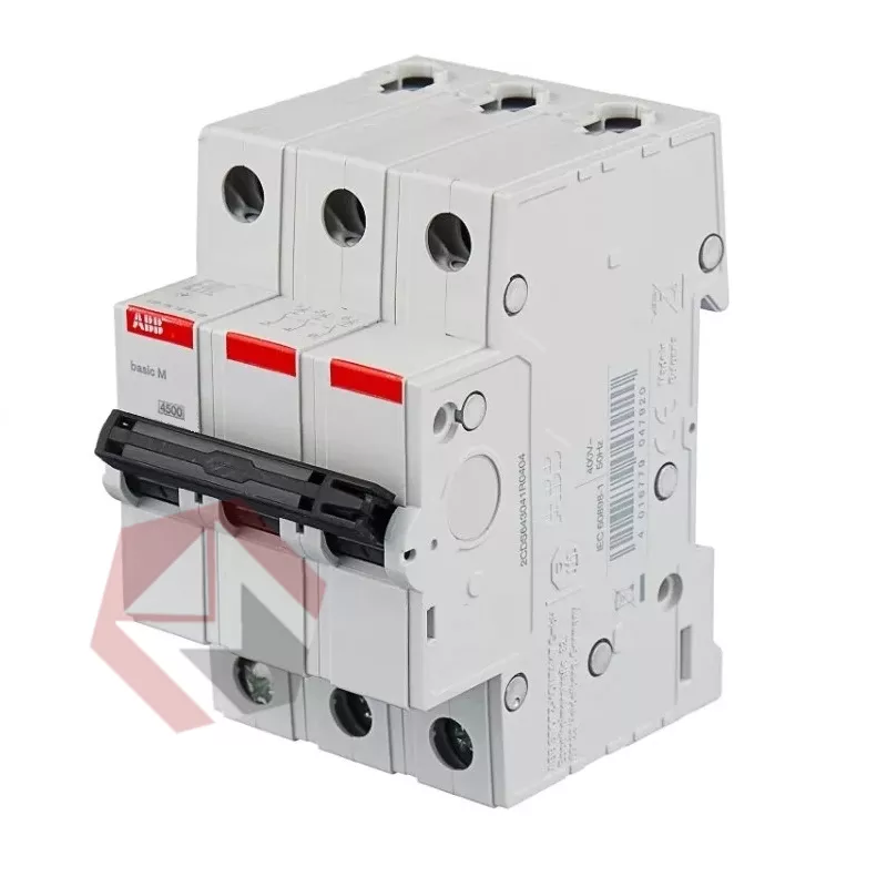 Автоматический выключатель ABB Basic M 3P 10A C  4,5кА  BMS413C10 фото 1