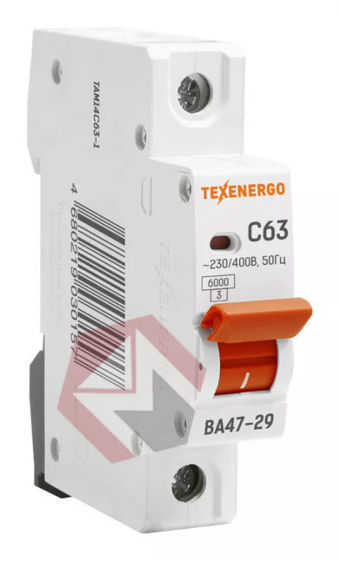Автоматический выключатель ВА47-29 1п   63А   6кА  хар-ка С фото 1