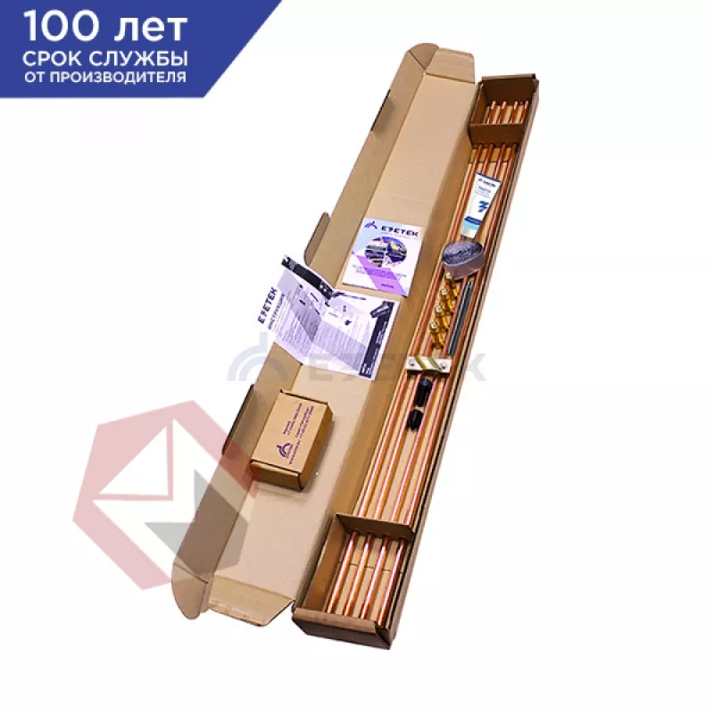 Комплект заземления EZ – 4.8 (4,8 метра, 16 мм, 4 х 1200 мм) без насадки SDS-max фото 1