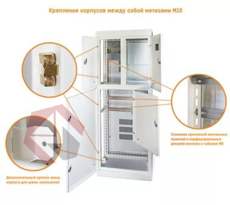 Корпус ВРУ-3 1800х630х450  IP31 без б/п  RAL9001   фото 2