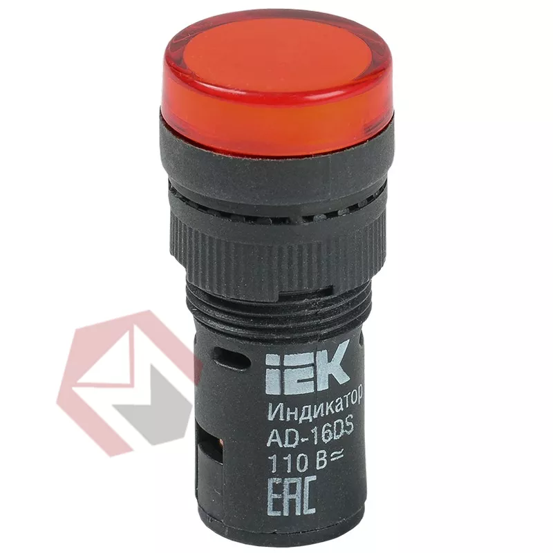 Лампа AD22DS(LED)матрица d22мм красный 110В AC/DC  ИЭК фото 1