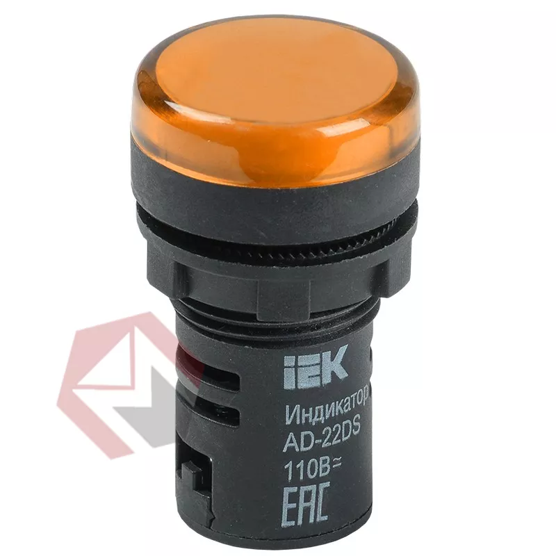 Лампа AD22DS(LED)матрица d22мм желтый 110В AC/DC  ИЭК фото 1