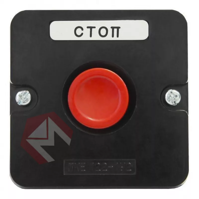 Пост кнопочный ПКЕ 122-1  У2 красная IP54   (карболит)  ГОСТ фото 2