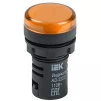 Лампа AD22DS(LED)матрица d22мм желтый 110В AC/DC  ИЭК фото