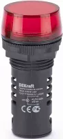 Лампа коммутационная ADDS ?22 мм LED кр. 220В AC/DC ЛK-22 DEKraft фото