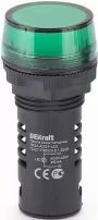 Лампа коммутационная ADDS ?22  мм LED зел. 220В AC/DC ЛK-22 DEKraft фото
