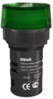 Лампа коммутационная ADDS ?22 мм LED зел. 24В AC/DC ЛK-22 DEKraft фото