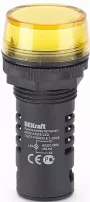 Лампа коммутационная ADDS ?22 мм LED жел. 220В AC/DC ЛK-22 DEKraft фото