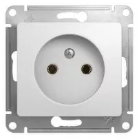Розетка без заземления без шторок,  с/у, механизм GLOSSA белый Schneider Electric фото