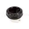 Розетка фарфор двухполюсная, с з/к  черный (D70x20,16А, 250В, IP20, без подъемной рамки фото навигации 1