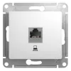 Розетка компьютерная RJ45 категория 5E  с/у, механизм GLOSSA белый Schneider Electric фото навигации 1