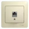 Розетка компьютерная RJ45 категория 5E  с/у, механизм GLOSSA бежевый Schneider Electric фото навигации 1
