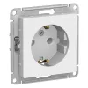Розетка с заземлением без шторок,  с/у, механизм ATLASDESIGN белый Schneider Electric фото навигации 1