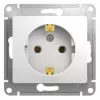 Розетка с заземлением без шторок,  с/у, механизм GLOSSA белый Schneider Electric фото навигации 1
