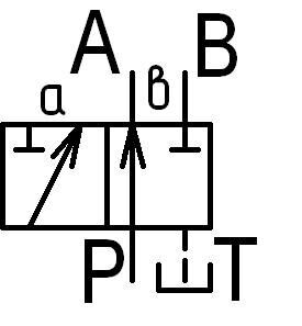 "Схема подключения гидрораспределителя РЕ 6,3-573 Г12-УХЛ2"