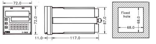 Рис.1. Чертеж счетчика FOTEK SC-342